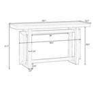 Tavolo Consolle Contemporaneo con Piano in Legno, Tavolo da Ingresso Extra Lungo per Ingresso, Corridoio, Soggiorno, Atrio, Passaggio