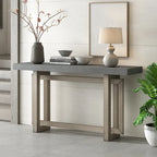 Tavolo Consolle Contemporaneo con Piano in Legno, Tavolo da Ingresso Extra Lungo per Ingresso, Corridoio, Soggiorno, Atrio, Passaggio