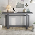 Tavolo Consolle Contemporaneo con Piano in Legno, Tavolo da Ingresso Extra Lungo per Ingresso, Corridoio, Soggiorno, Atrio, Passaggio