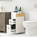 Armadietto Mobile Sottile per Bagno, Organizer Carta Igienica da Affiancare al WC