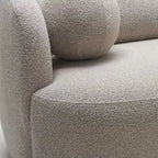Divano a 3 posti in Sherpa Bouclé imbottito da 85 pollici con 5 cuscini decorativi