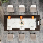 Tavolo da conferenza da 2 m per 8 persone, grande tavolo da riunione per ufficio con struttura in metallo – 100 P x 200 L x 75 H cm
