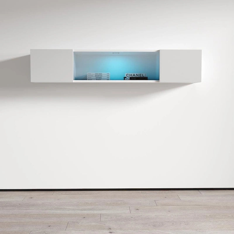 Mobile TV sospeso, contemporaneo, con finitura lucida e opaca