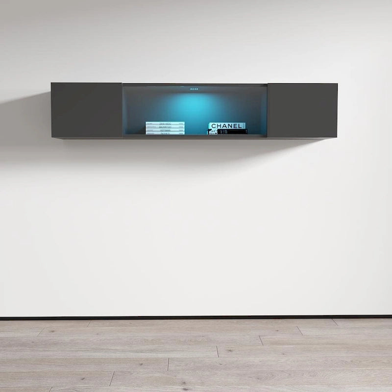 Mobile TV sospeso, contemporaneo, con finitura lucida e opaca