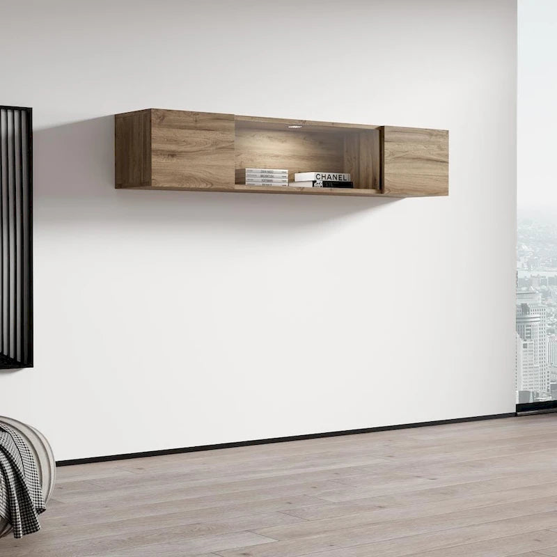 Mobile TV sospeso, contemporaneo, con finitura lucida e opaca