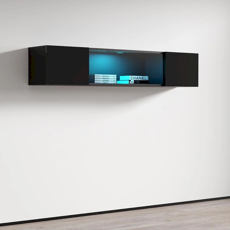 Mobile TV sospeso, contemporaneo, con finitura lucida e opaca