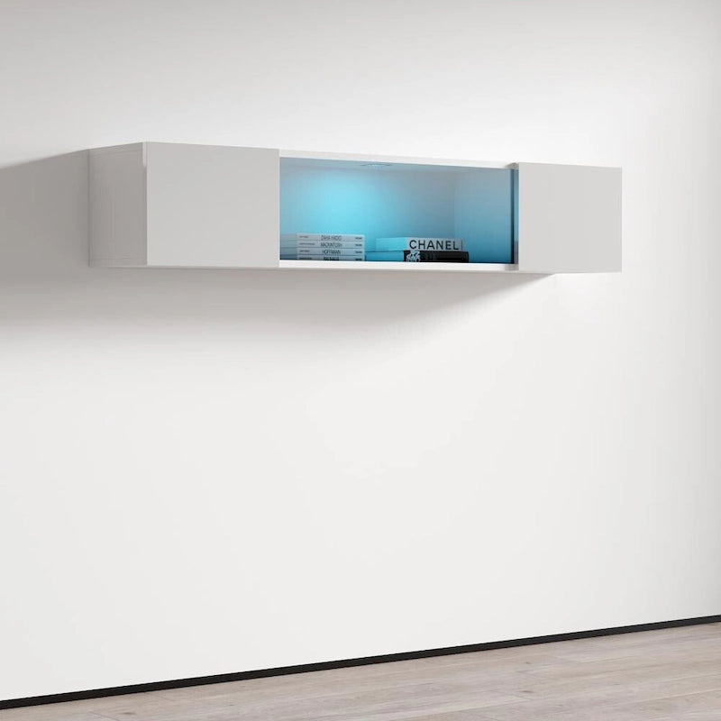 Mobile TV sospeso, contemporaneo, con finitura lucida e opaca