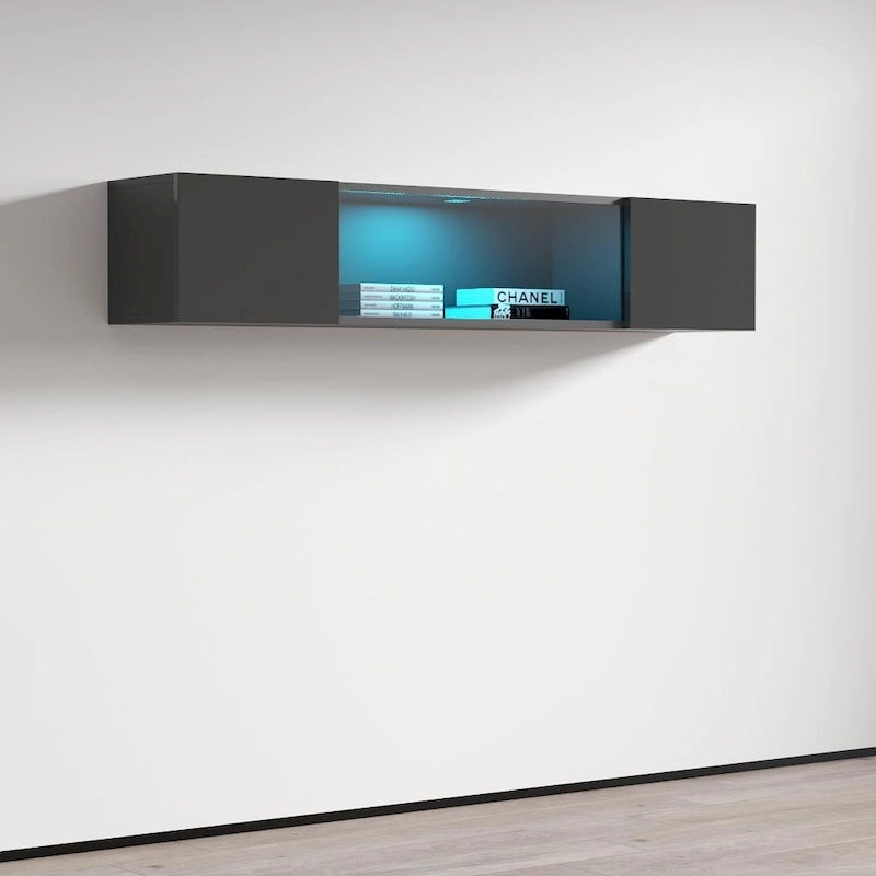 Mobile TV sospeso, contemporaneo, con finitura lucida e opaca