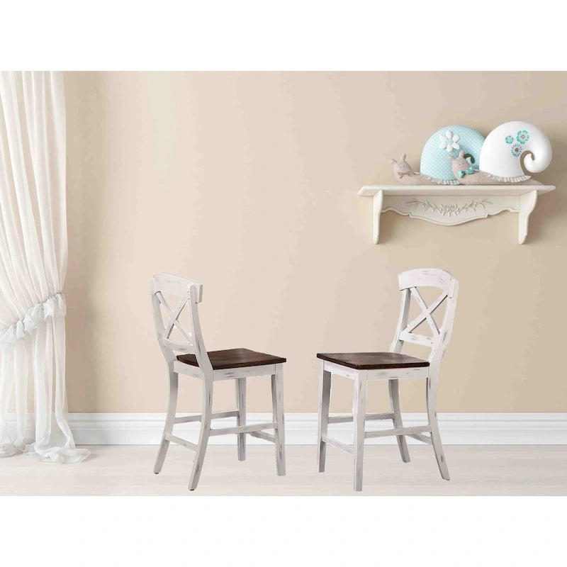 Sgabello da bancone Transitional X-Back in caramello biscotto