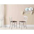 Sgabello da bancone Transitional X-Back in caramello biscotto