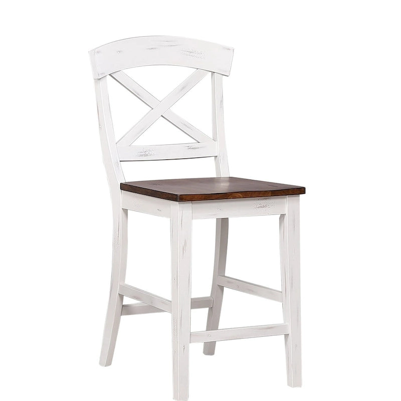 Sgabello da bancone Transitional X-Back in caramello biscotto