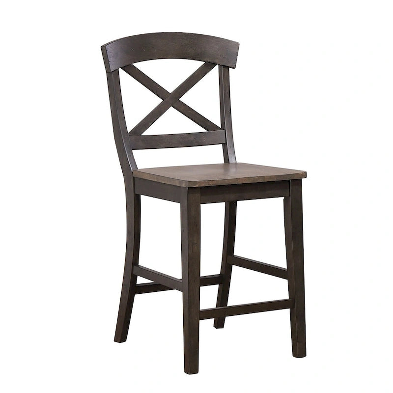 Sgabello da bancone Transitional X-Back in caramello biscotto