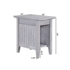 Tavolino/Comodino con Design Beadboard in Legno Massello Ecologico