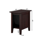 Tavolino/Comodino con Design Beadboard in Legno Massello Ecologico