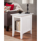 Tavolino/Comodino con Design Beadboard in Legno Massello Ecologico
