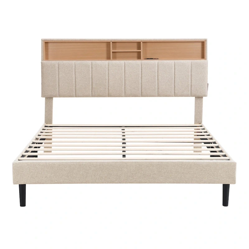 Letto a piattaforma imbottito Queen Size