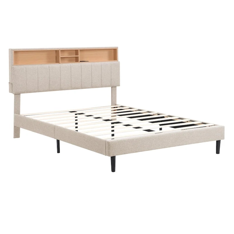 Letto a piattaforma imbottito Queen Size
