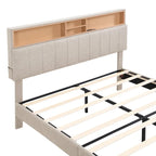 Letto a piattaforma imbottito Queen Size
