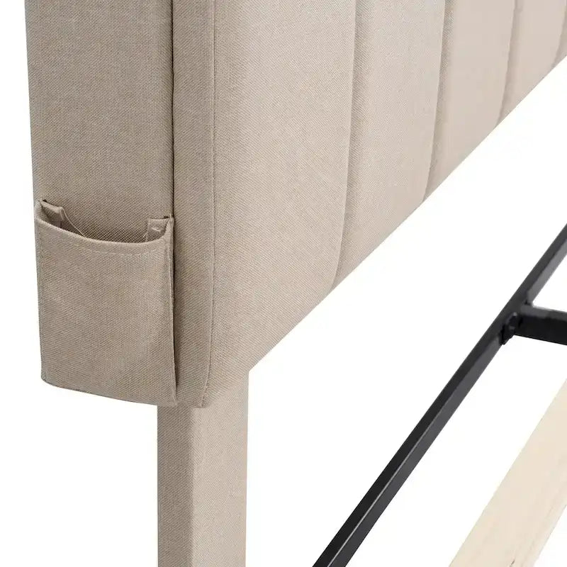 Letto a piattaforma imbottito Queen Size