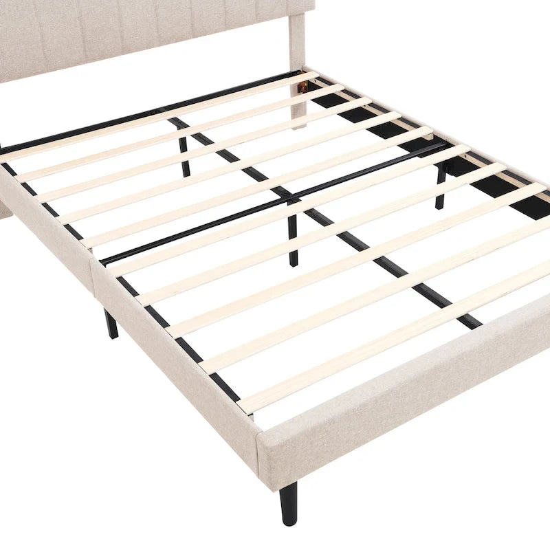 Letto a piattaforma imbottito Queen Size