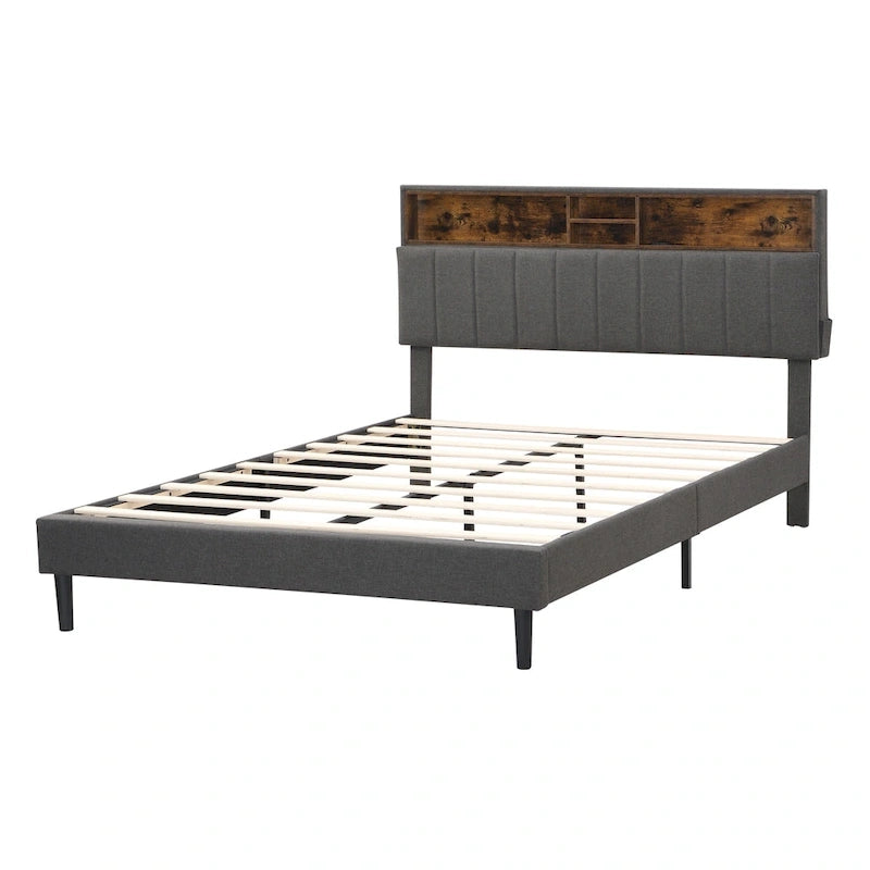Letto a piattaforma imbottito Queen Size