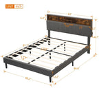 Letto a piattaforma imbottito Queen Size