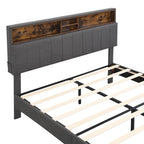 Letto a piattaforma imbottito Queen Size