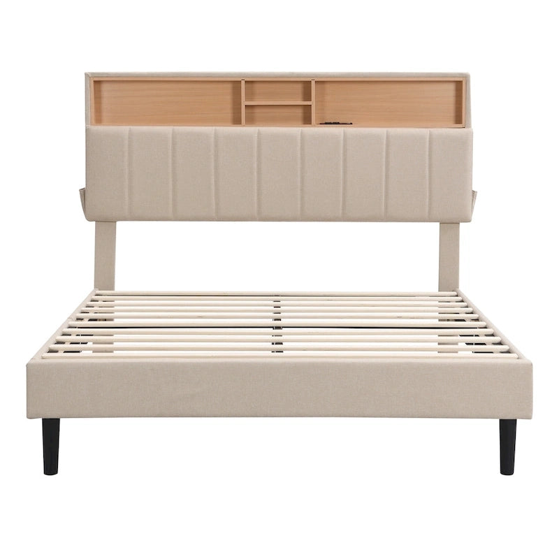 Letto a piattaforma imbottito Queen Size