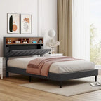 Letto a piattaforma imbottito Queen Size