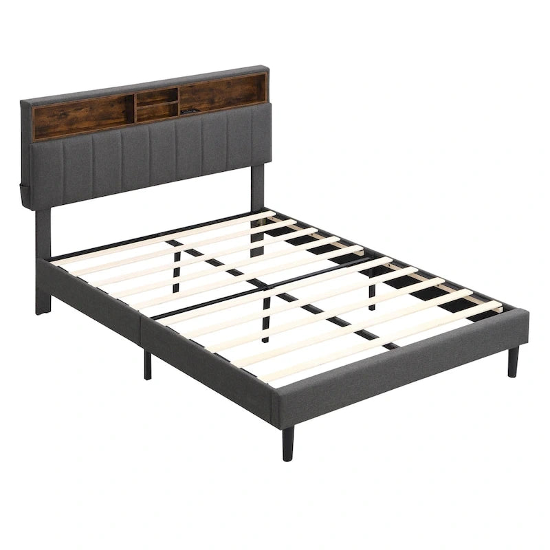Letto a piattaforma imbottito Queen Size