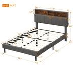Letto a piattaforma imbottito Queen Size