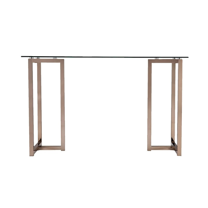 Scrivania finitura champagne, stile ufficio moderno glamour