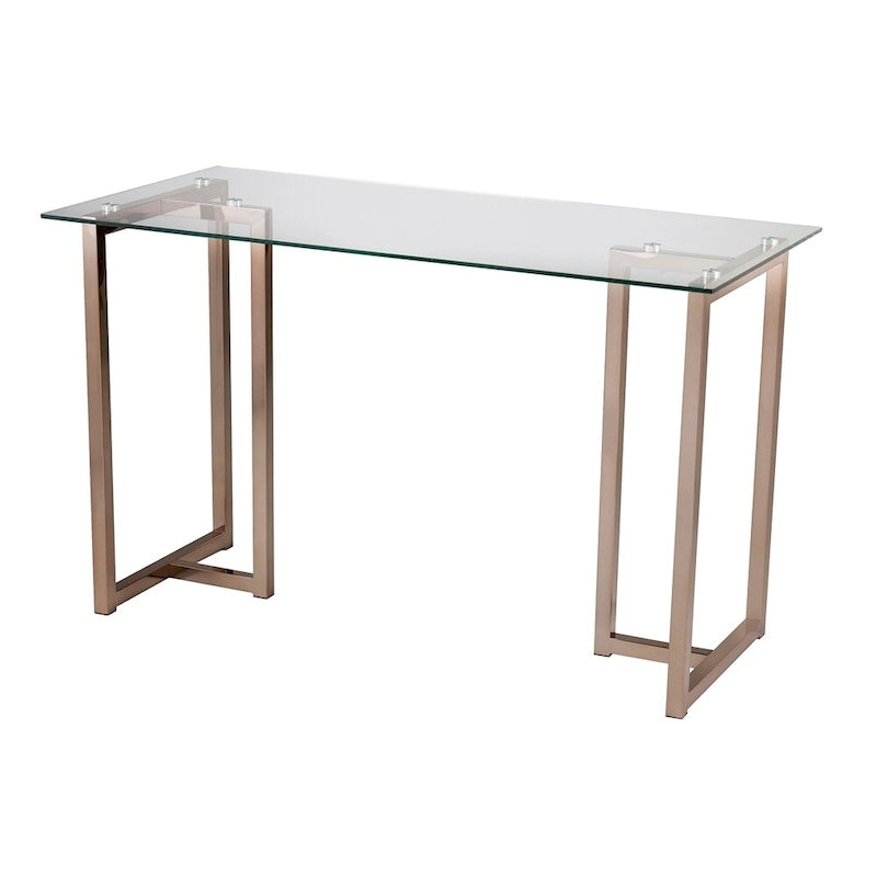 Scrivania finitura champagne, stile ufficio moderno glamour