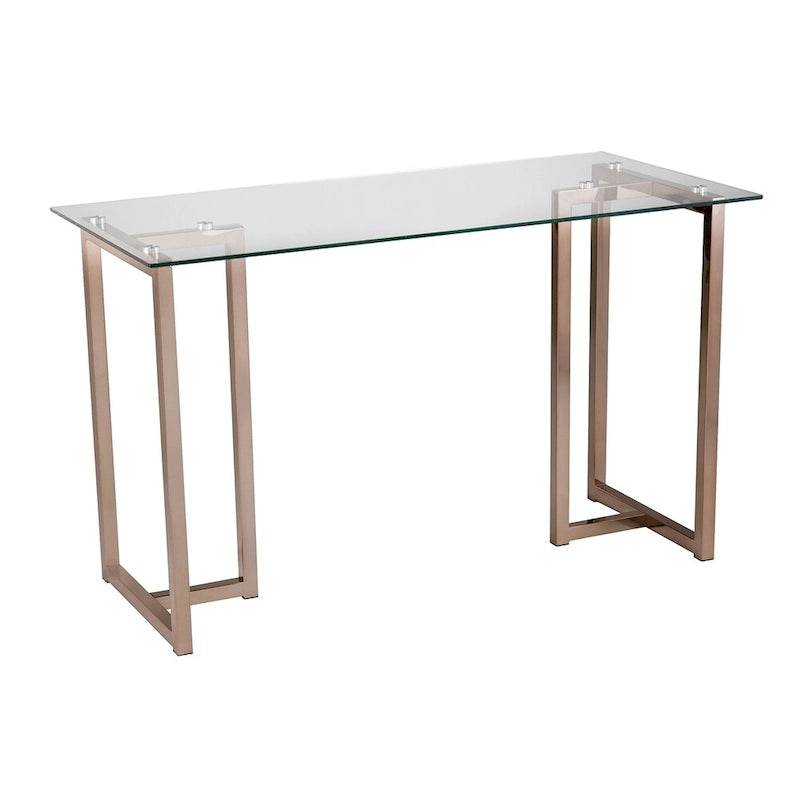 Scrivania finitura champagne, stile ufficio moderno glamour