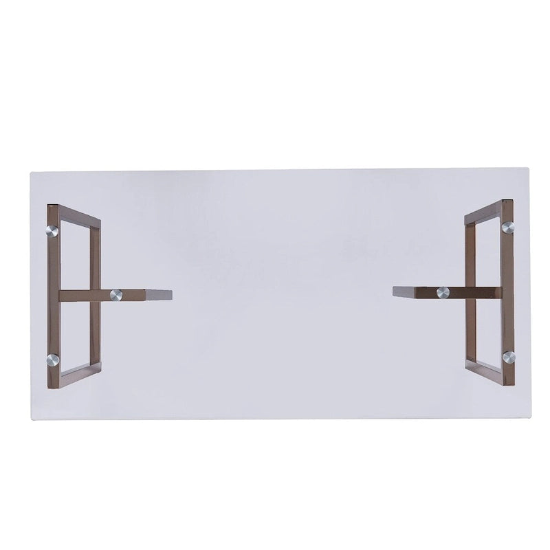 Scrivania finitura champagne, stile ufficio moderno glamour