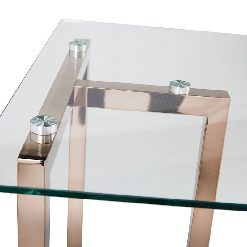 Scrivania finitura champagne, stile ufficio moderno glamour
