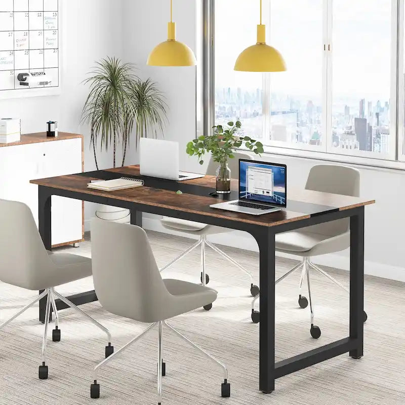 Tavolo da conferenza 70.86, tavolo riunioni con telaio in metallo stabile - 70.86L x 31W x 29H