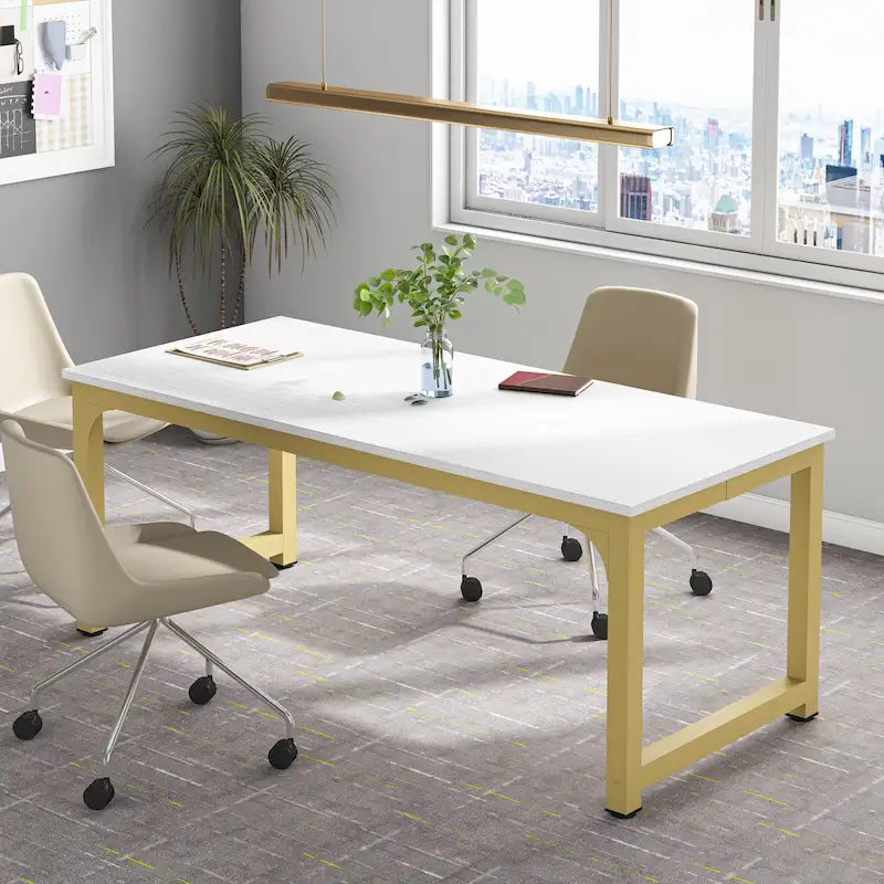 Tavolo da conferenza 70.86, tavolo riunioni con telaio in metallo stabile - 70.86L x 31W x 29H