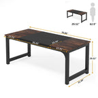 Tavolo da conferenza 70.86, tavolo riunioni con telaio in metallo stabile - 70.86L x 31W x 29H