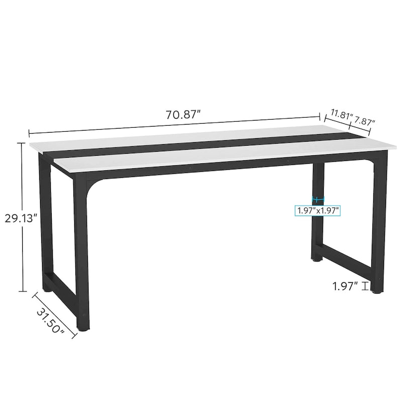 Tavolo da conferenza 70.86, tavolo riunioni con telaio in metallo stabile - 70.86L x 31W x 29H