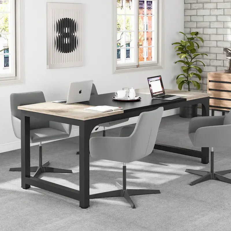 Tavolo da conferenza 70.86, tavolo riunioni con telaio in metallo stabile - 70.86L x 31W x 29H
