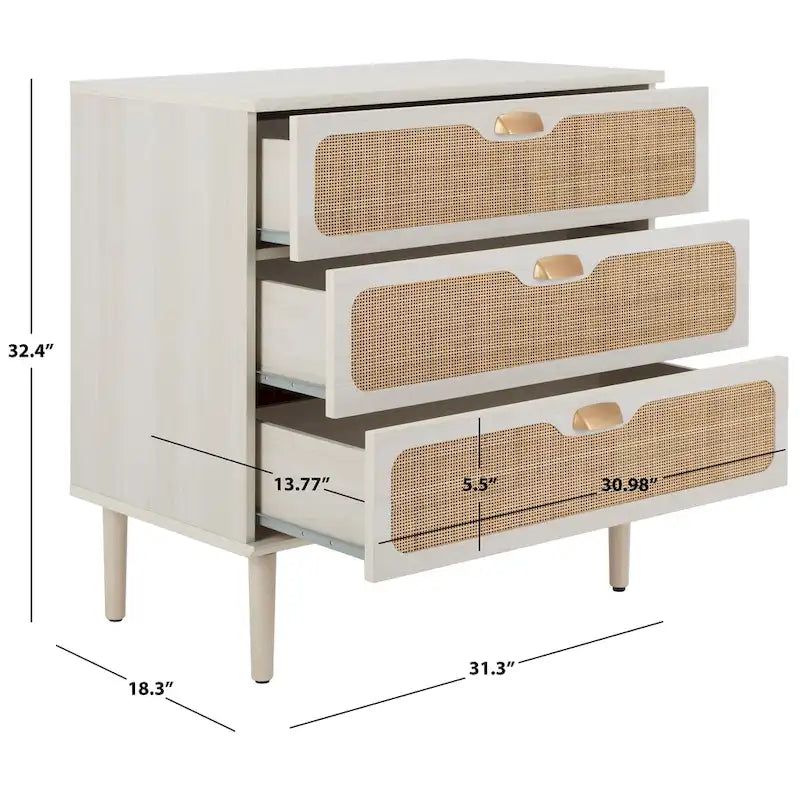 Cassettiera a 3 cassetti per camera da letto, organizer moderno