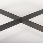 Tavolino rotondo Marquisa in legno massello marrone medio con struttura in ferro nero 34 - 34L x 34W x 16.5H