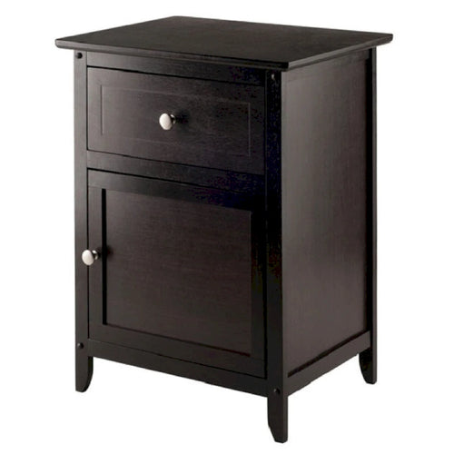 25 Espresso Brown Eugene Wooden Accent Table