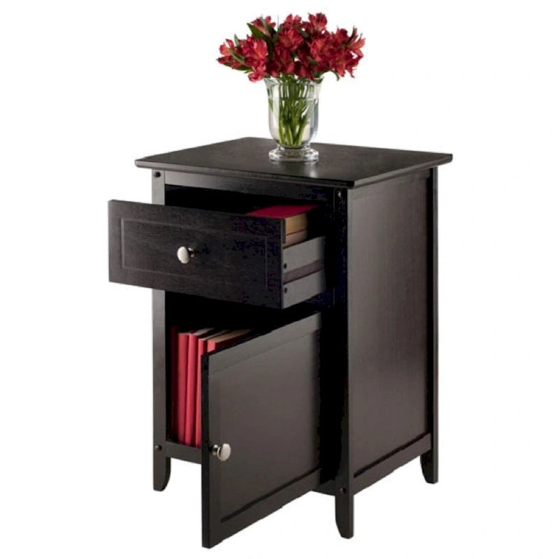 Tavolino d'appoggio Eugene in legno marrone espresso 25