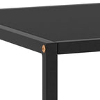 Tavolino da Caffè in Vetro Temperato Nero con Struttura in Acciaio Verniciato a Polvere, 99x51x36 cm