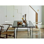 Sedia da pranzo moderna con seduta in corda di carta intrecciata, sedia laterale con schienale a Y e braccioli in legno massello in stile rustico