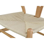 Sedia da pranzo moderna con seduta in corda di carta intrecciata, sedia laterale con schienale a Y e braccioli in legno massello in stile rustico