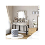 Tocador da trucco con specchio LED Hollywood a 3 colori dimmerabile e vano portaoggetti