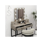 Tocador da trucco con specchio LED Hollywood a 3 colori dimmerabile e vano portaoggetti